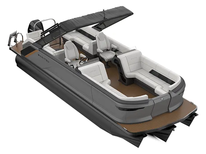 2023 Manitou Explore 24 Navigator With Trifold Bench Pearl Ice