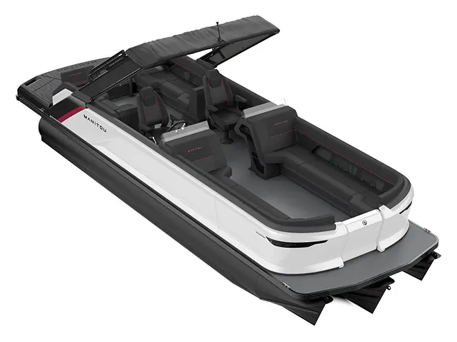 2023 Manitou Explore 26 Max Navigator With Trifold Bench Carbon Red / Great White