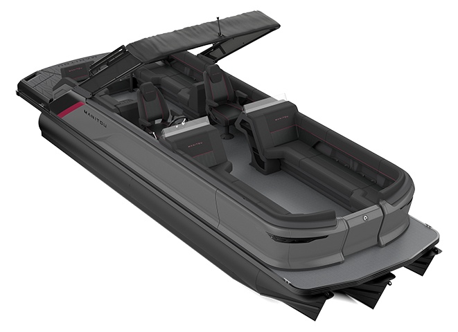 2023 Manitou Explore 26 Max Navigator With Trifold Bench Carbon Red