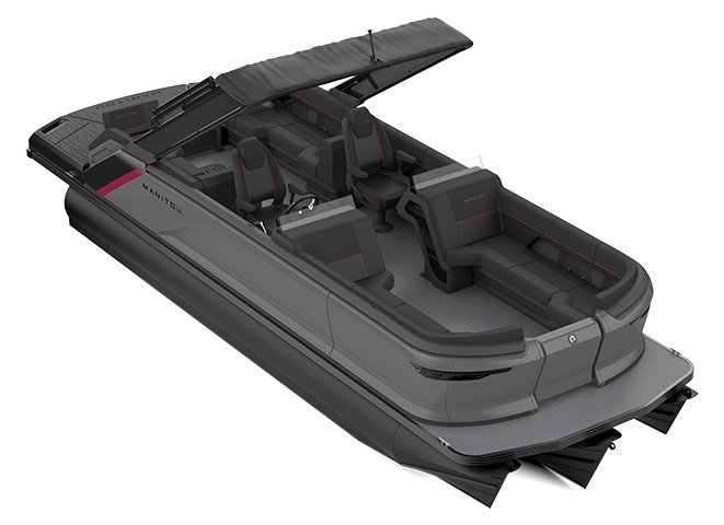 2023 Manitou Explore 24 Max Navigator With Trifold Bench Carbon Red