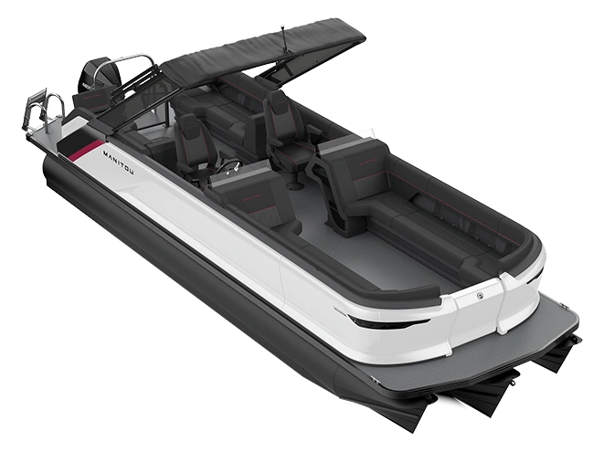 2023 Manitou Explore Explore 26 Navigator With Trifold Bench Carbon Red / Great White alt