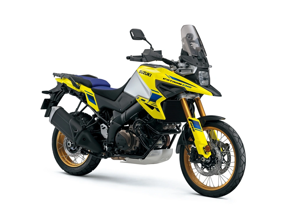 2023 Suzuki V-Strom 1050 V-Strom 1050DE Champion Yellow No.2 / Metallic Mat Sword Silver alt