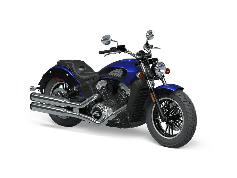 Indian Motorcycle Scout Spirit Blue Metallic / Black Metallic 2023
