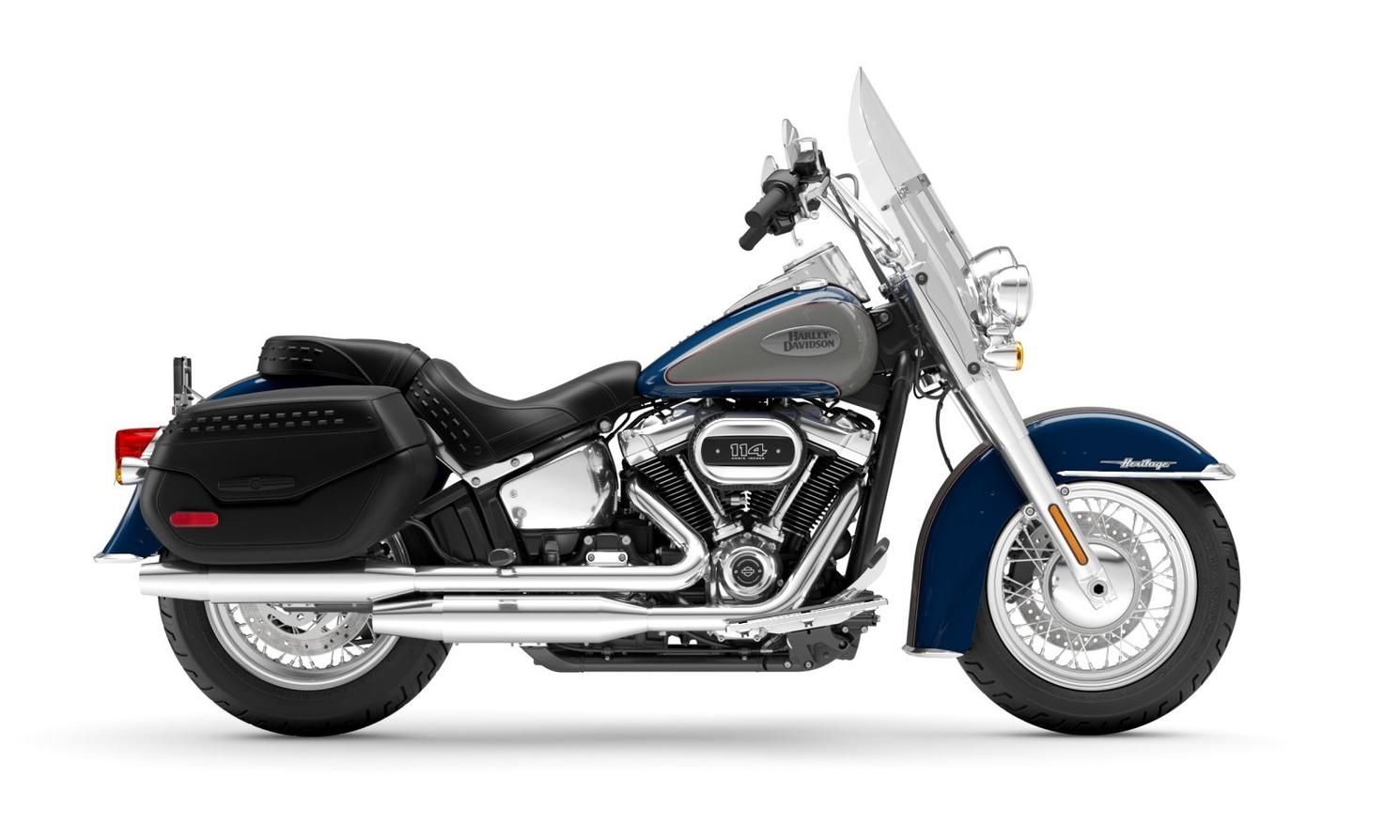 Harley-Davidson Heritage Classic Bright Billiard Blue / Billiard Gray (Chrome Finish) 2023