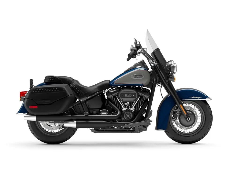 Harley-Davidson Heritage Classic Bright Billiard Blue / Billiard Gray (Black Finish) 2023