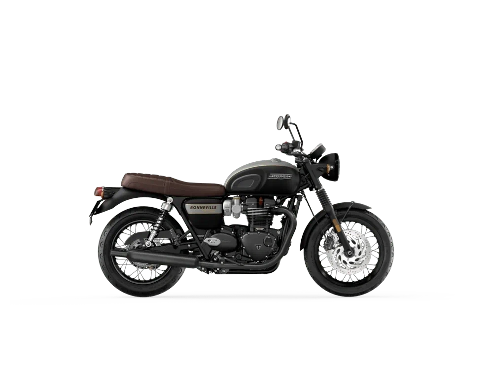 2023 Triumph Bonneville T120 Bonneville T120 Black Gold Line Matt Sapphire Black / Matt Silver Ice alt