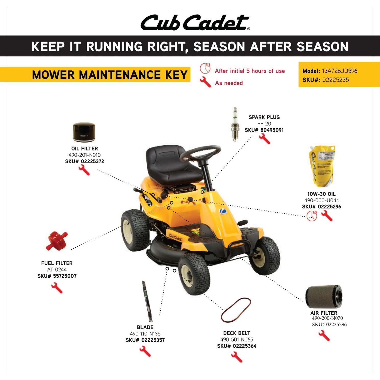 Cub cadet 30 online riding mower