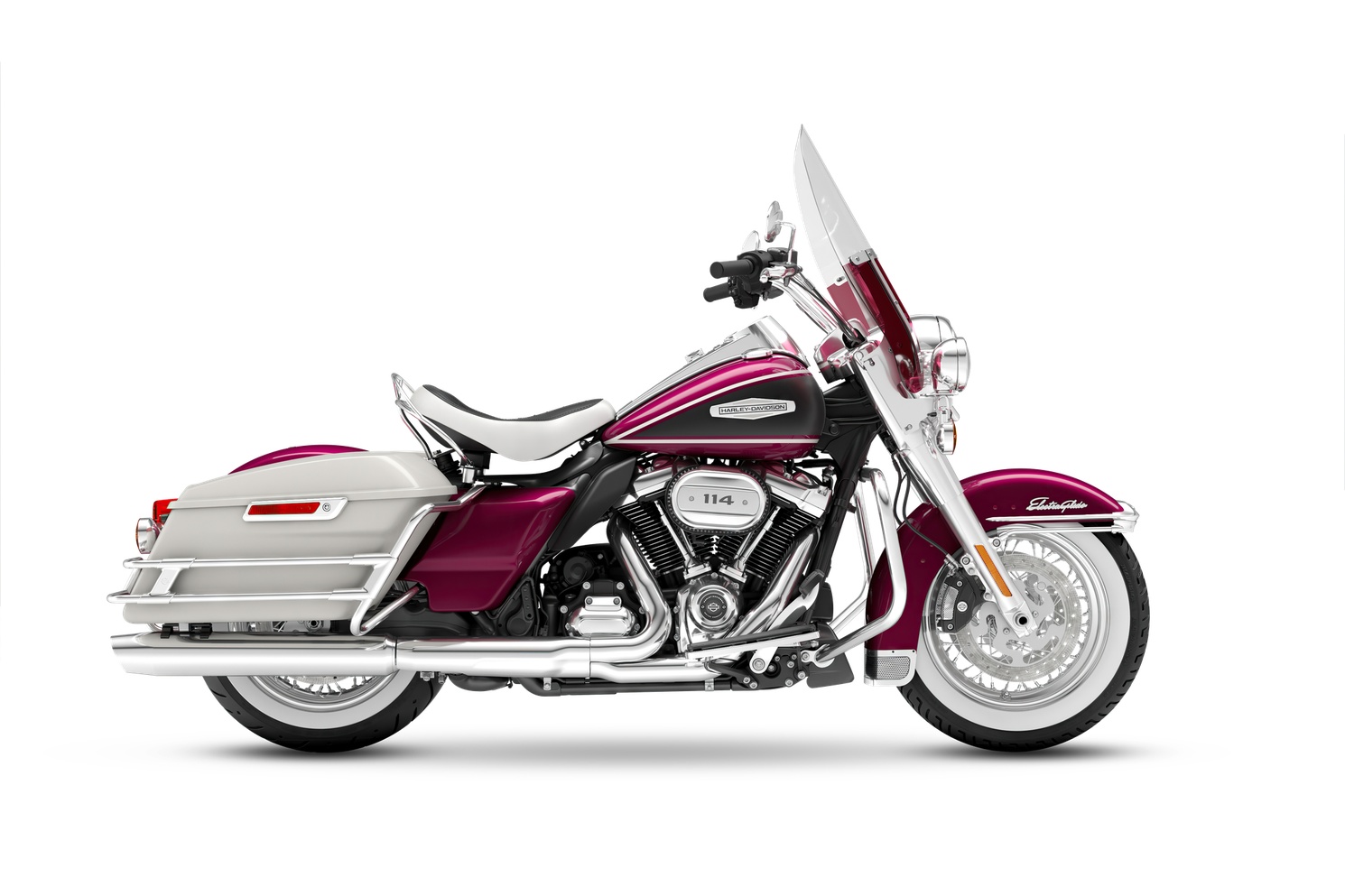 Harley-Davidson Electra Glide™ Highway King Hi-Fi Magenta / Birch White 2023