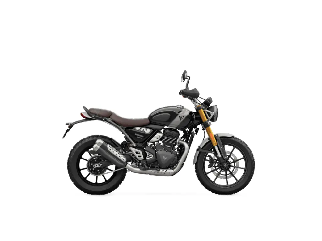 2024 Triumph Scrambler 400 X Phantom Black / Silver Ice