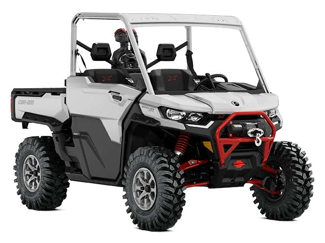 2024 Can-Am Defender Defender X mr with half doors Hyper Silver & Legion Red HD10