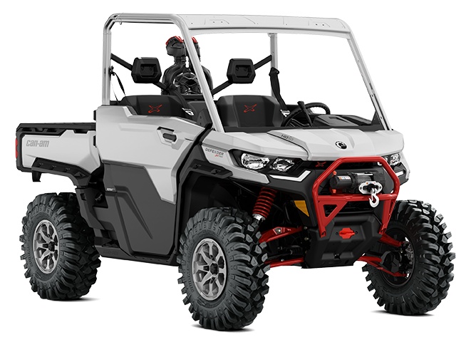 2024 Can-Am Defender X mr with half doors HD10 Hyper Silver & Legion Red