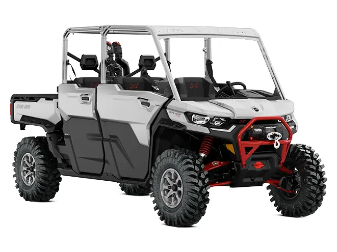 2024 Can-Am Defender MAX X mr with half doors HD10 Hyper Silver & Legion Red