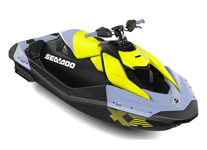 2024 Sea-Doo Spark Trixx for 1 90 Vapor Blue / Neon Yellow