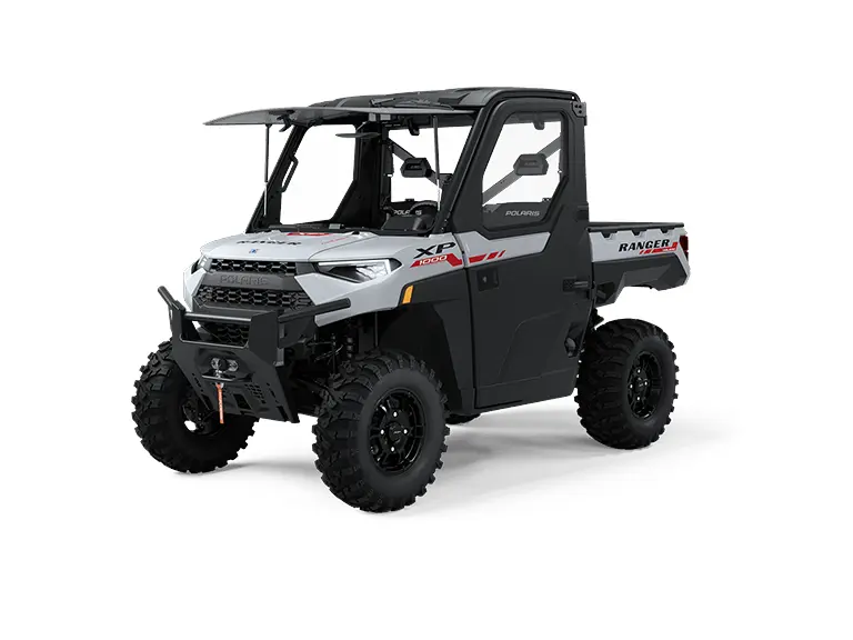 2024 Polaris Ranger XP 1000 Northstar Edition Trail Boss Ghost White Metallic With Performance Red Accents