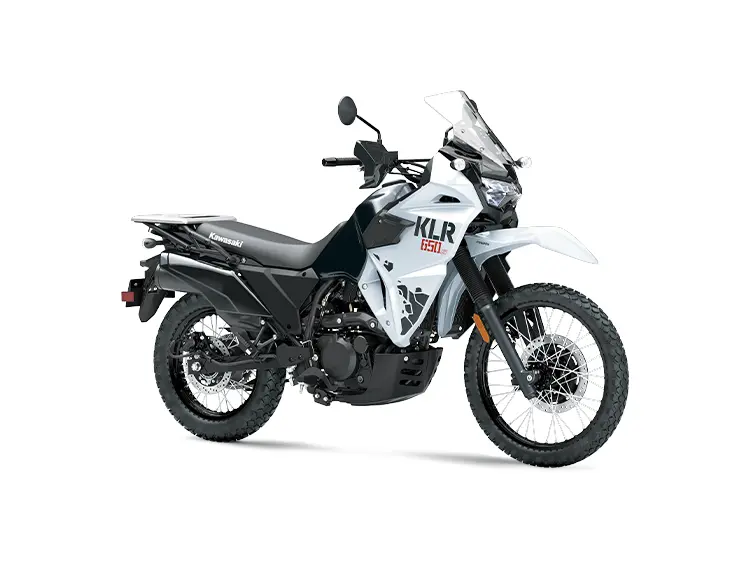 2024 Kawasaki KLR650 S Pearl Crystal White / Metallic Carbon Gray