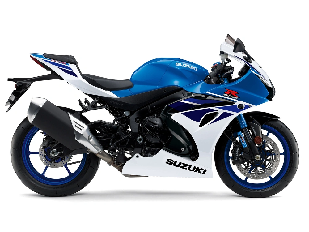 2024 Suzuki GSX-R1000R GSX-R1000R Pearl Brilliant White / Metallic Triton Blue (BQJ) alt
