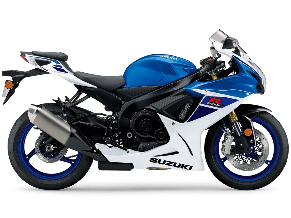 Suzuki GSX-R750 GSX-R750 Blanc Perl Brillant / Bleu Triton Métallique (BQJ) 2024 alt