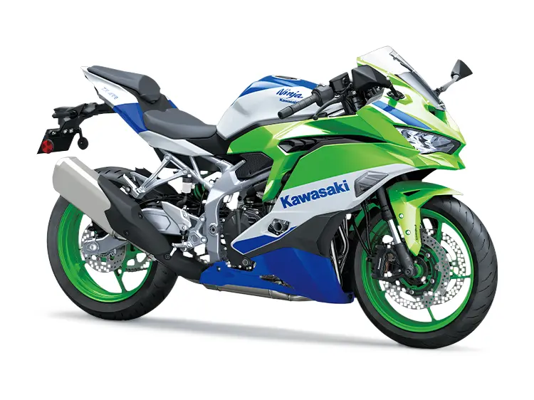 2024 Kawasaki NINJA ZX-4RR 40th Anniversary Edition Lime Green / Pearl Crystal White / Blue