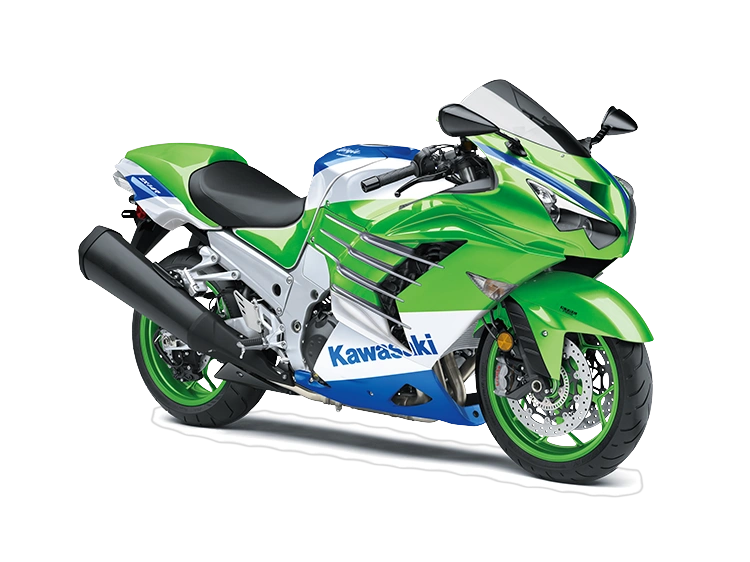 2024 Kawasaki NINJA ZX-14R NINJA ZX-14R SE 40th Anniversary Edition Lime Green / Pearl Crystal White / Blue alt