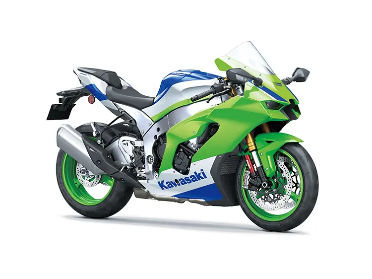 2024 Kawasaki NINJA ZX-10R 40th Anniversary Edition Lime Green / Pearl Crystal White / Blue