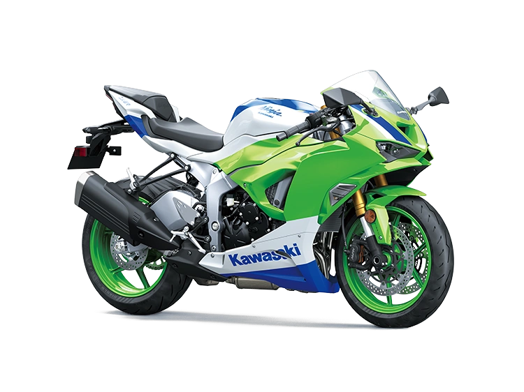 2024 Kawasaki NINJA ZX-6R NINJA ZX-6R 40th Anniversary Edition Lime Green / Pearl Crystal White / Blue alt