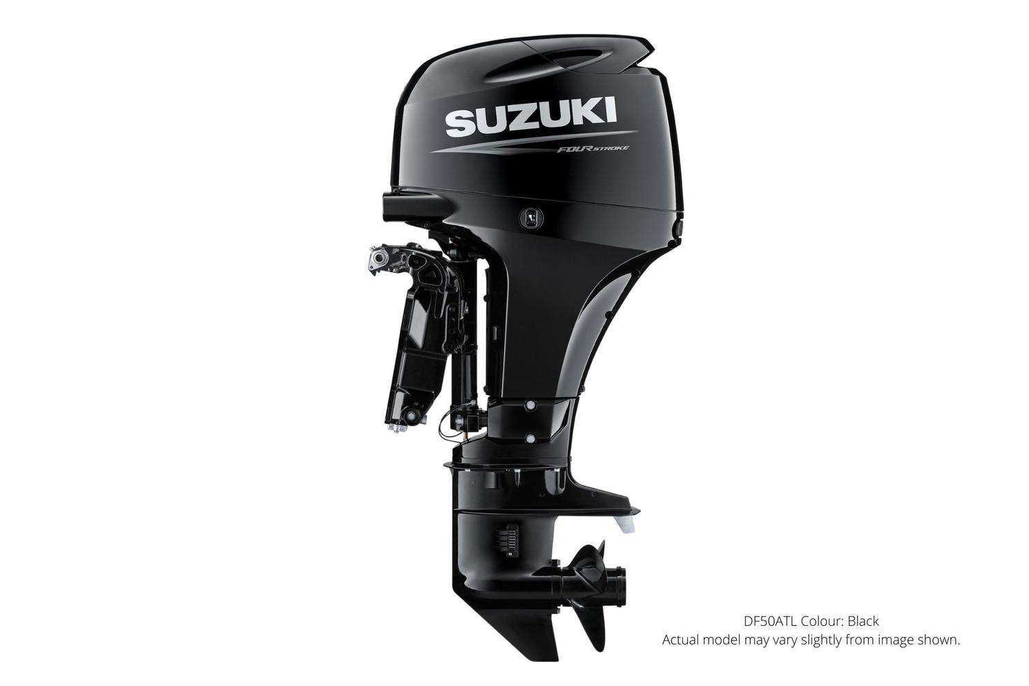 2023 Suzuki DF50A Black, Electric, 20″ Shaft Length, Remote, Power Tilt and Trim