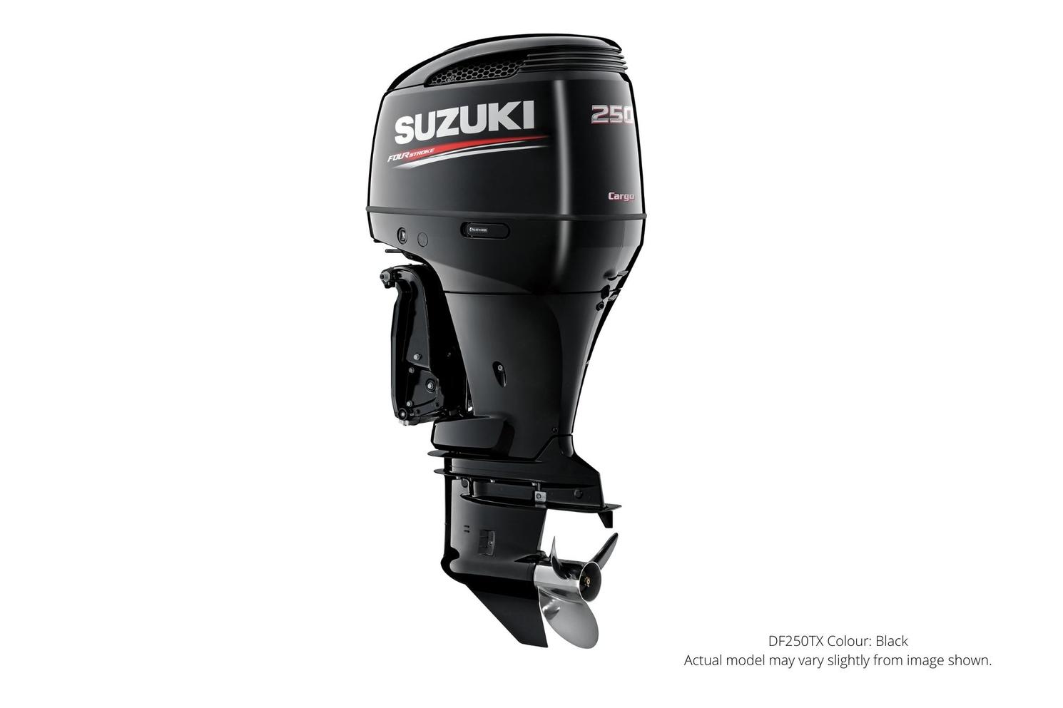 Suzuki DF250 Noir, Électrique, 30″ Longueur de l’arbre, Alimentation à distance Inclinaison et garniture 2023