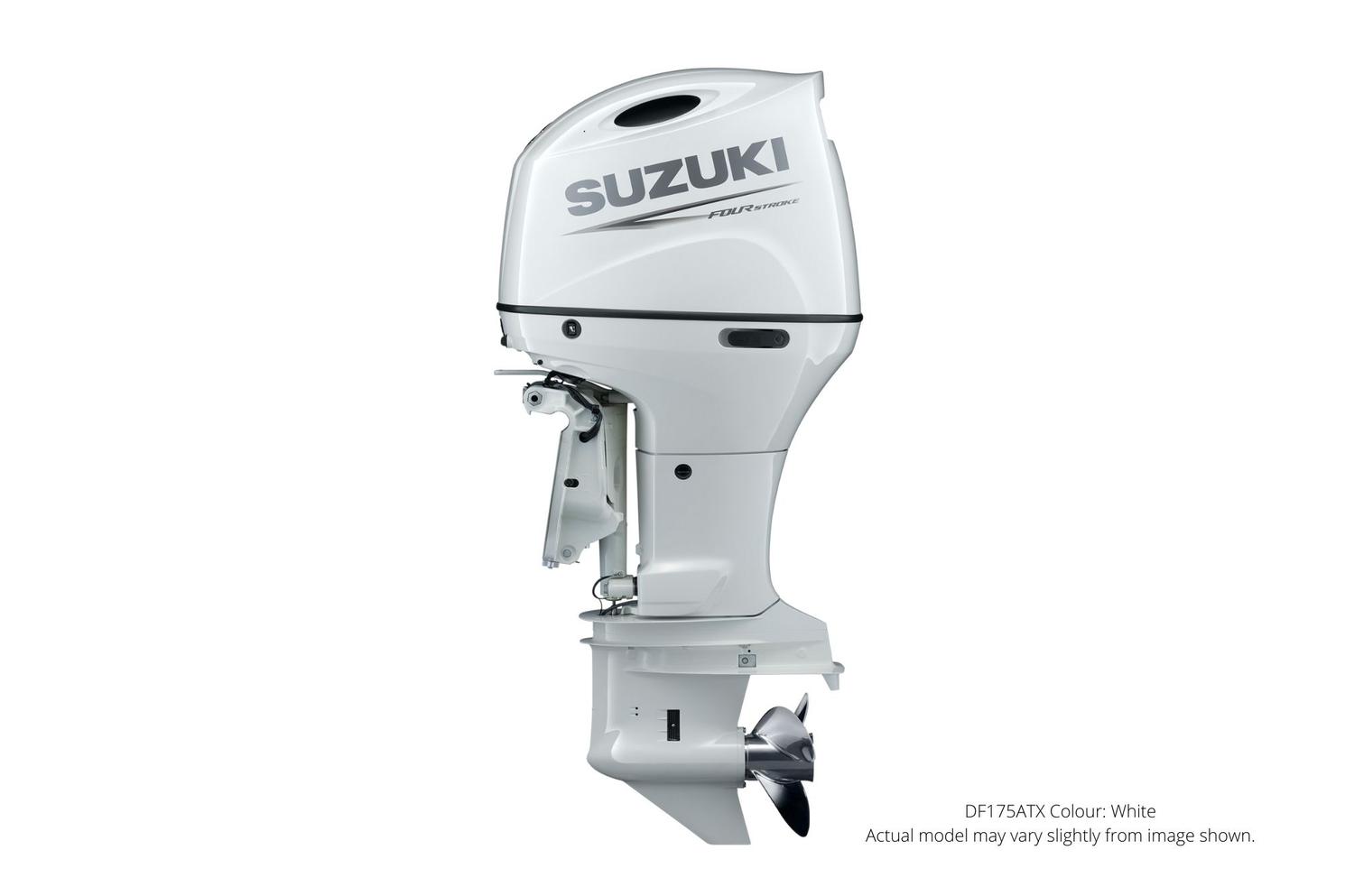Suzuki DF175A Blanc, électrique, 25" longueur de l’arbre, inclinaison et compensation de puissance à distance, rotation du compteur 2023