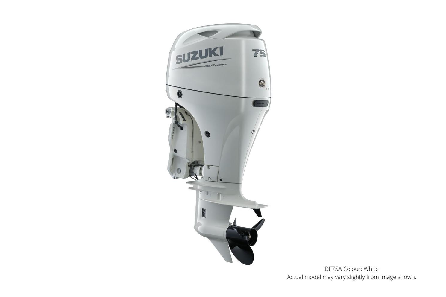 2023 Suzuki DF75A White, Electric, 20″ Shaft Length, Remote, Power Tilt and Trim