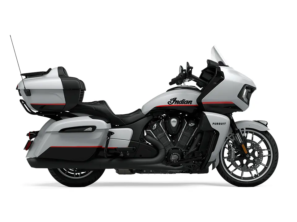2024 Indian Motorcycle Indian Pursuit Dark Horse With Powerband Audio Package Ghost White Metallic Smoke [icon]