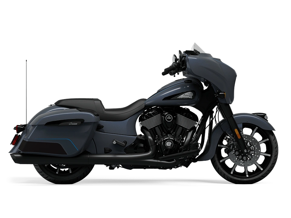 2024 Indian Motorcycle Chieftain Dark Horse With Powerband Audio Package Chieftain Dark Horse With Powerband Audio Package Stealth Gray Azure [icon] alt