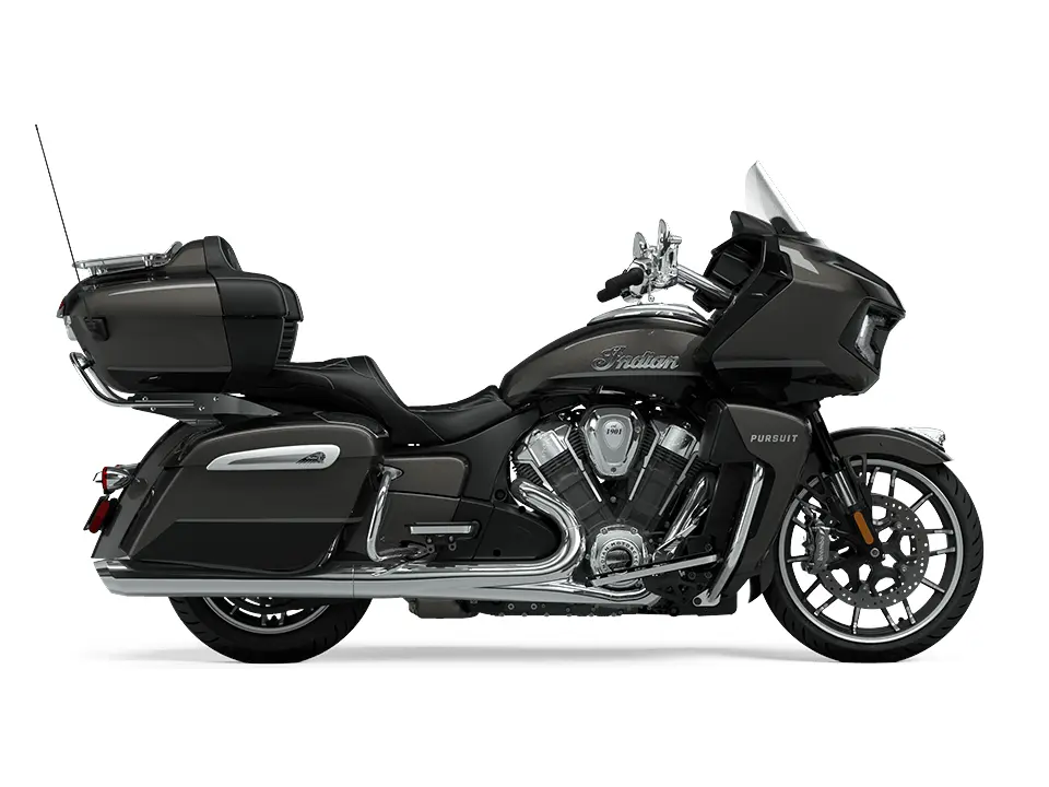 Indian Motorcycle Indian Pursuit Limited With Powerband Audio Package Titanium / Black Metallic 2024