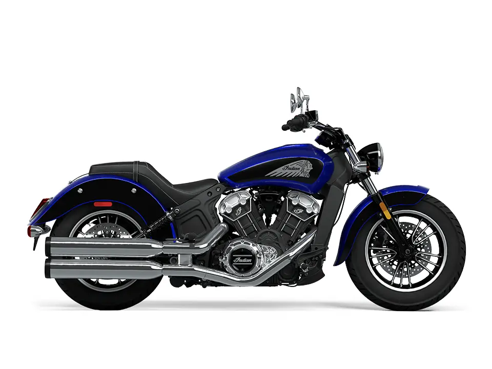 2024 Indian Motorcycle Scout Spirit Blue Metallic / Black Metallic