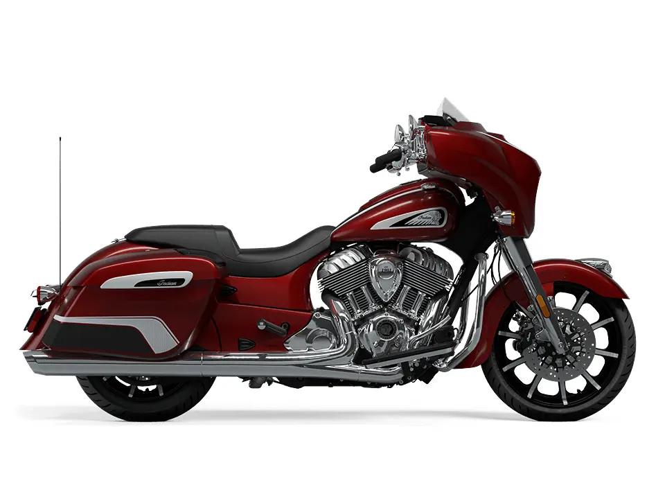 2024 Indian Motorcycle Chieftain Limited With Powerband Audio Package Maroon Metallic With Graphics