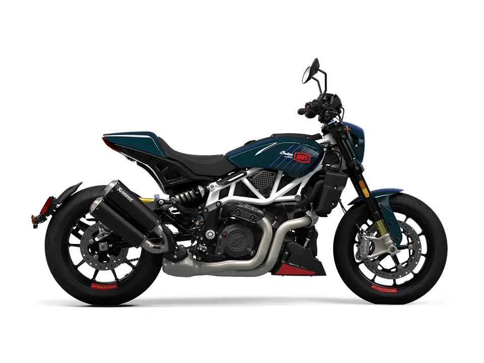2024 Indian Motorcycle FTR X 100% R Carbon Blue Candy Carbon