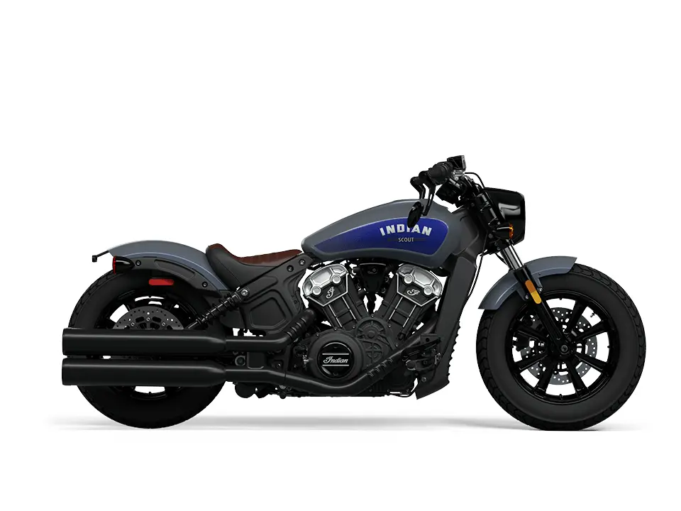 2024 Indian Motorcycle Scout Bobber Stealth Gray Azure Crystal [icon]