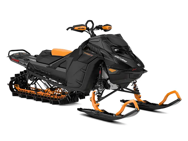 Ski-Doo Summit X avec ensemble Expert Rotax® 850 E-TEC Turbo R Noir Éternel (peint) et Orange Crush 2024
