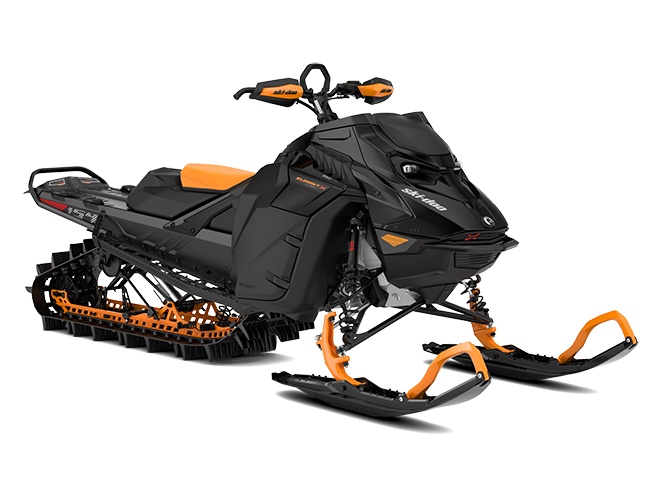 Ski-Doo Summit X avec ensemble Expert Rotax® 850 E-TEC Turbo R Noir Éternel (peint) et Orange Crush 2024