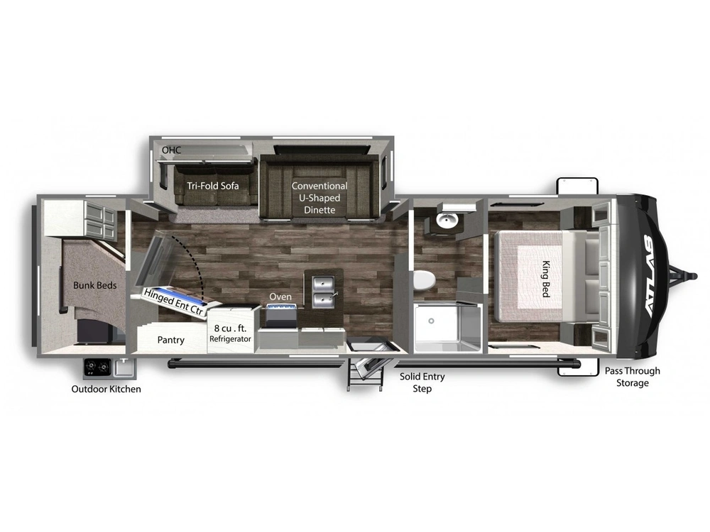 Dutchmen Atlas Travel Trailer Atlas 2902BH alt