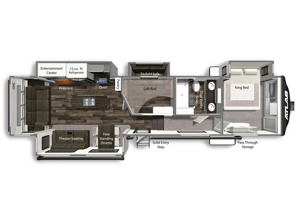 Dutchmen Atlas Fifth Wheel Atlas 3552MBKB alt