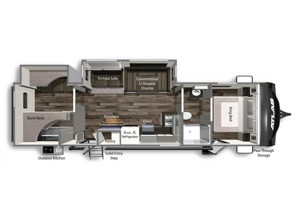 Dutchmen Atlas Travel Trailer Atlas 3202BH alt