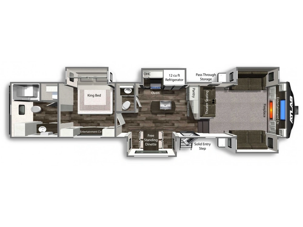 Dutchmen Atlas Fifth Wheel Atlas 3802FLKB alt