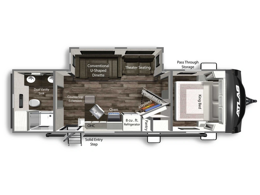 Dutchmen Atlas Travel Trailer Atlas 2702RB alt