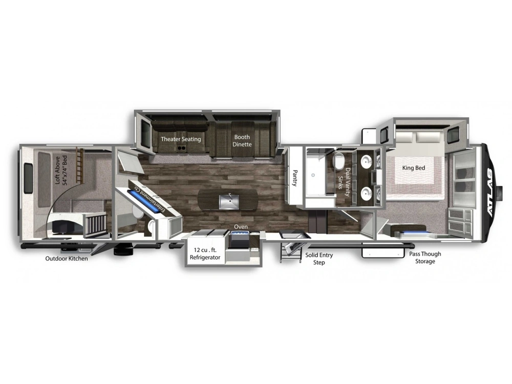 Dutchmen Atlas Fifth Wheel Atlas 3602LFKB alt