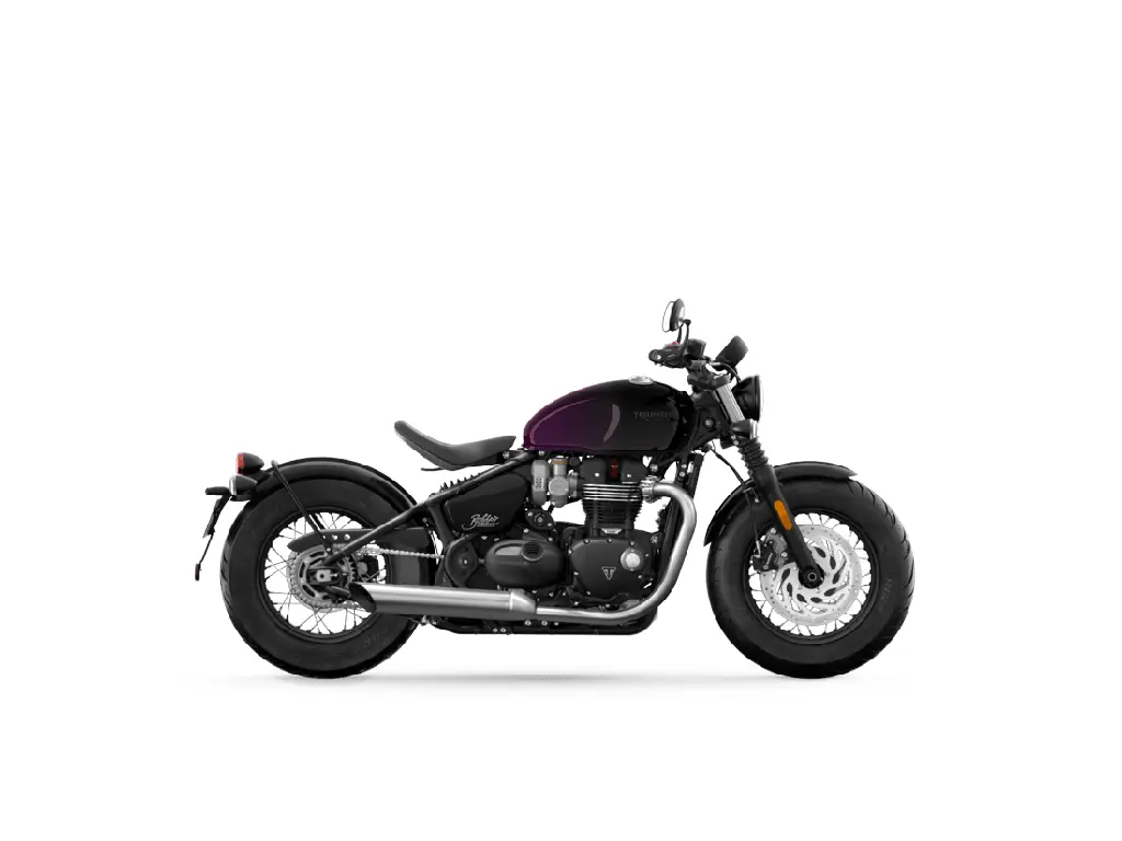 2024 Triumph Bonneville Bobber Stealth Edition - Sapphire Purple/ Silver Purple