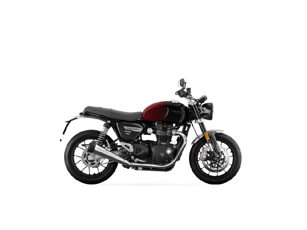 Triumph Speed Twin 1200 Stealth Edition - Sapphire Red/ Silver Red 2024