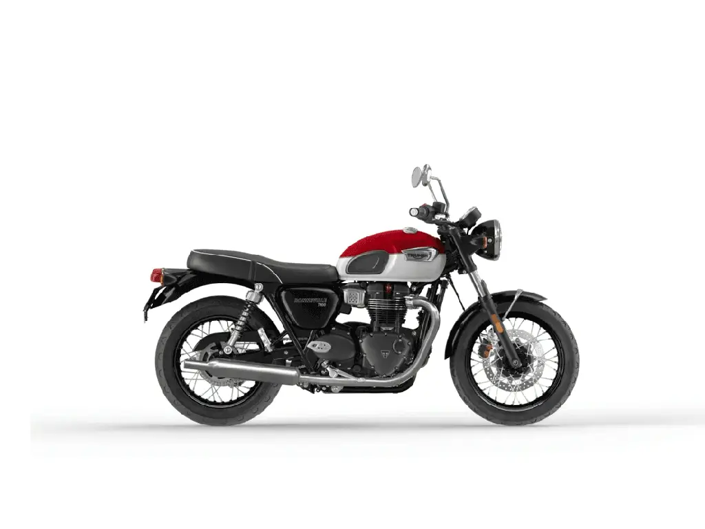 2024 Triumph Bonneville T100 Carnival Red Fusion White