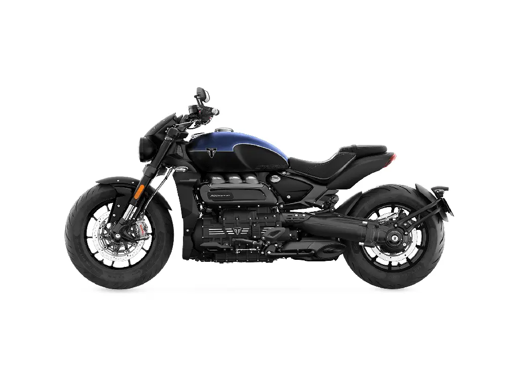 Triumph Rocket 3 Storm R Satin Pacific Blue and Matte Sapphire Black 2024