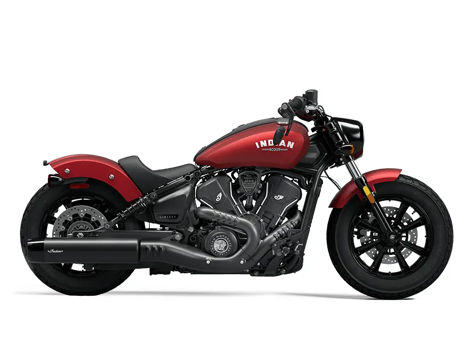 2025 Indian Motorcycle Scout Bobber Limited +Tech Sunset Red Smoke