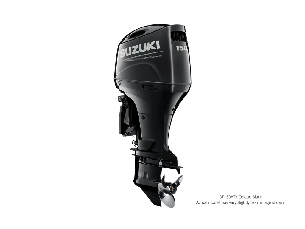  Suzuki DF150A Black, Electric, 25" Shaft Length, Remote, Power Tilt and Trim